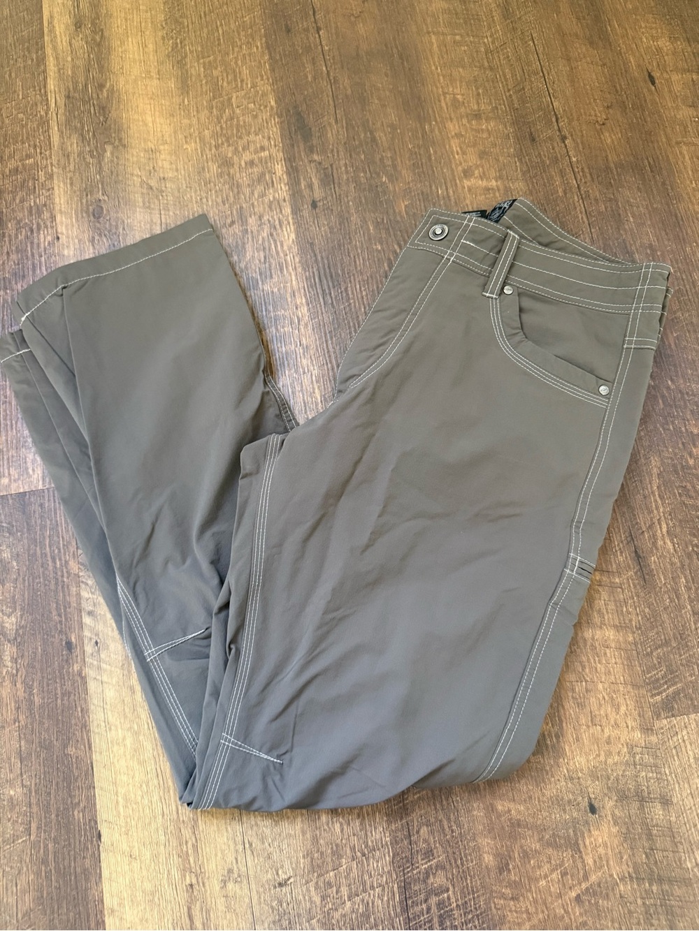 KUHL Rydr Pants Men 34x32 Brown Gray Articulated Knee Outdoor Hiking